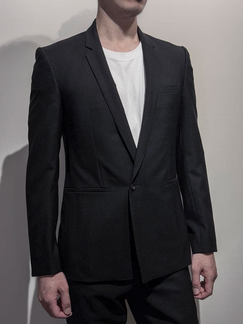 ラッドミュージシャン ダブル風セットアップ ダブルジャケットが入荷しております。袖山を細く尖らせ、ウエストから