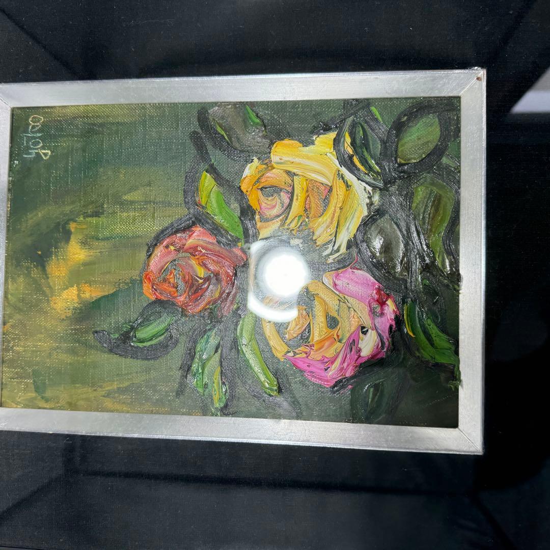 絵画作家 湯浅洋子さんの油彩画【薔薇】ばら - メルカリ