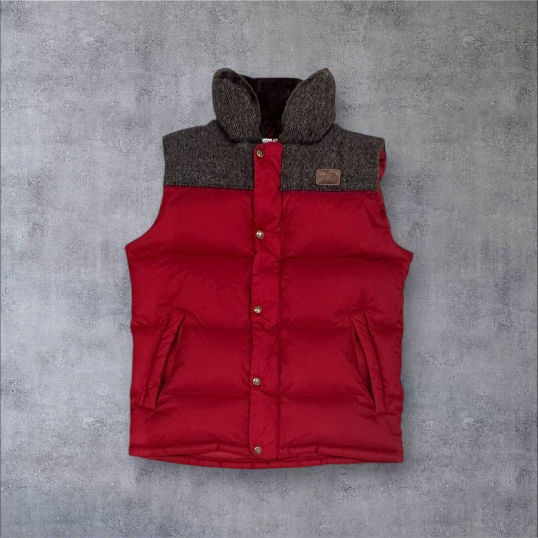THE NORTH FACE ダウンベスト 赤 メンズXL ハリスツイード THE NORTH FACE ダウンベスト 赤 メンズXL ハリスツイード - メルカリ