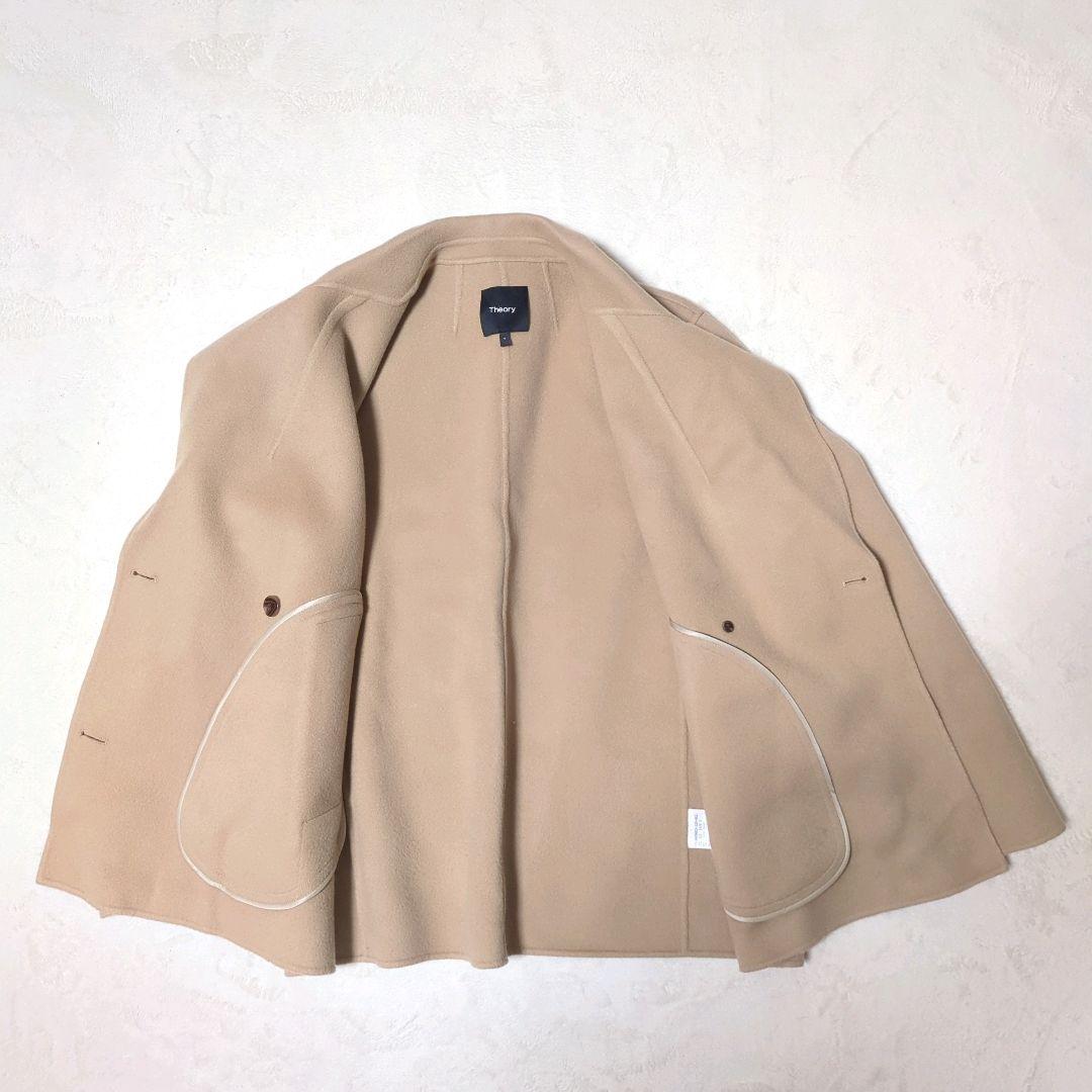 美品 theory ダブルブレスト ウール カシミヤ Pコート 2025年S - メルカリ