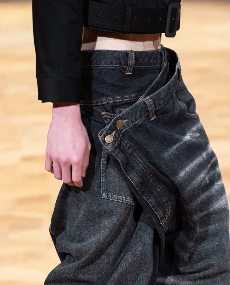 ORIMI overlap baggy denim オーバーラップバギーデニム - メルカリ