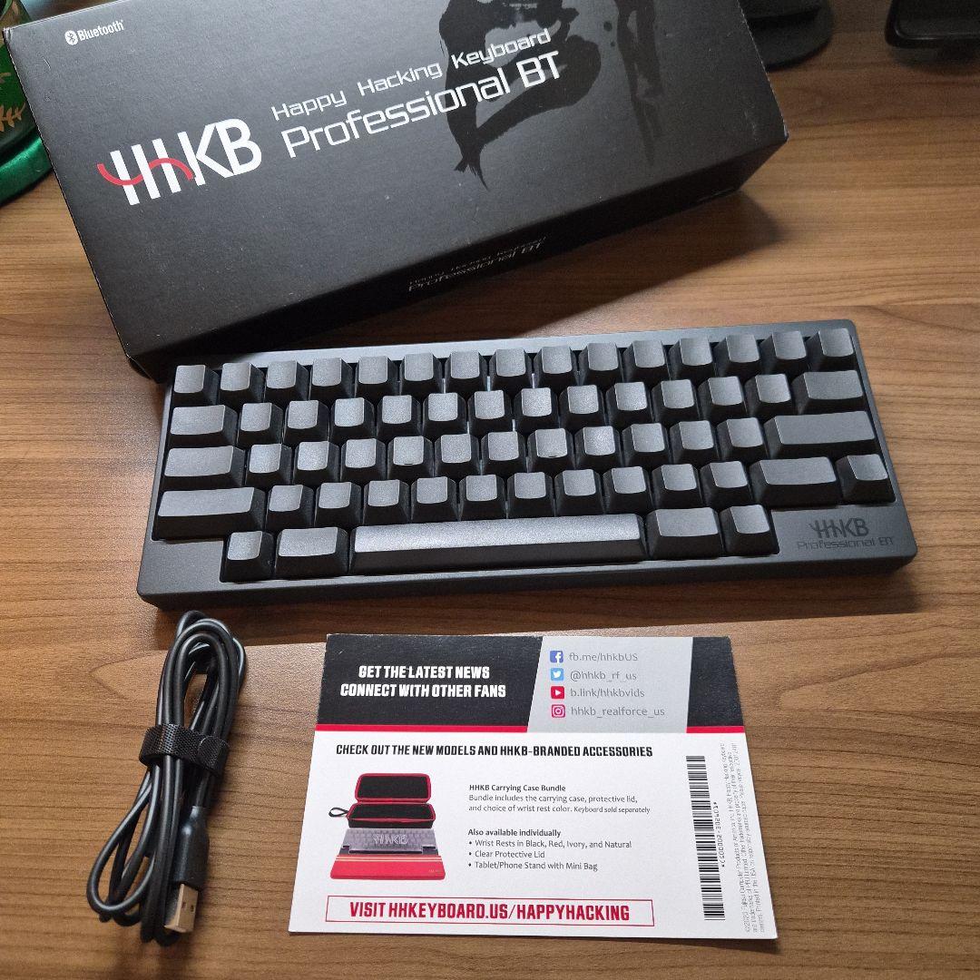 HHKB Professional BT 無刻印 墨 英語 PD-KB600BN HHKB Professional BT 無刻印／墨 （英語配列）特製パームレストウッド