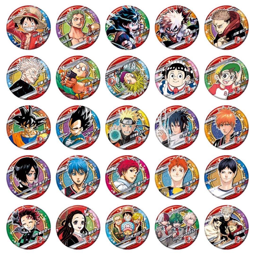 メルカリ最安！ジャンプショップ【20周年オールスター缶バッジ 未開封5