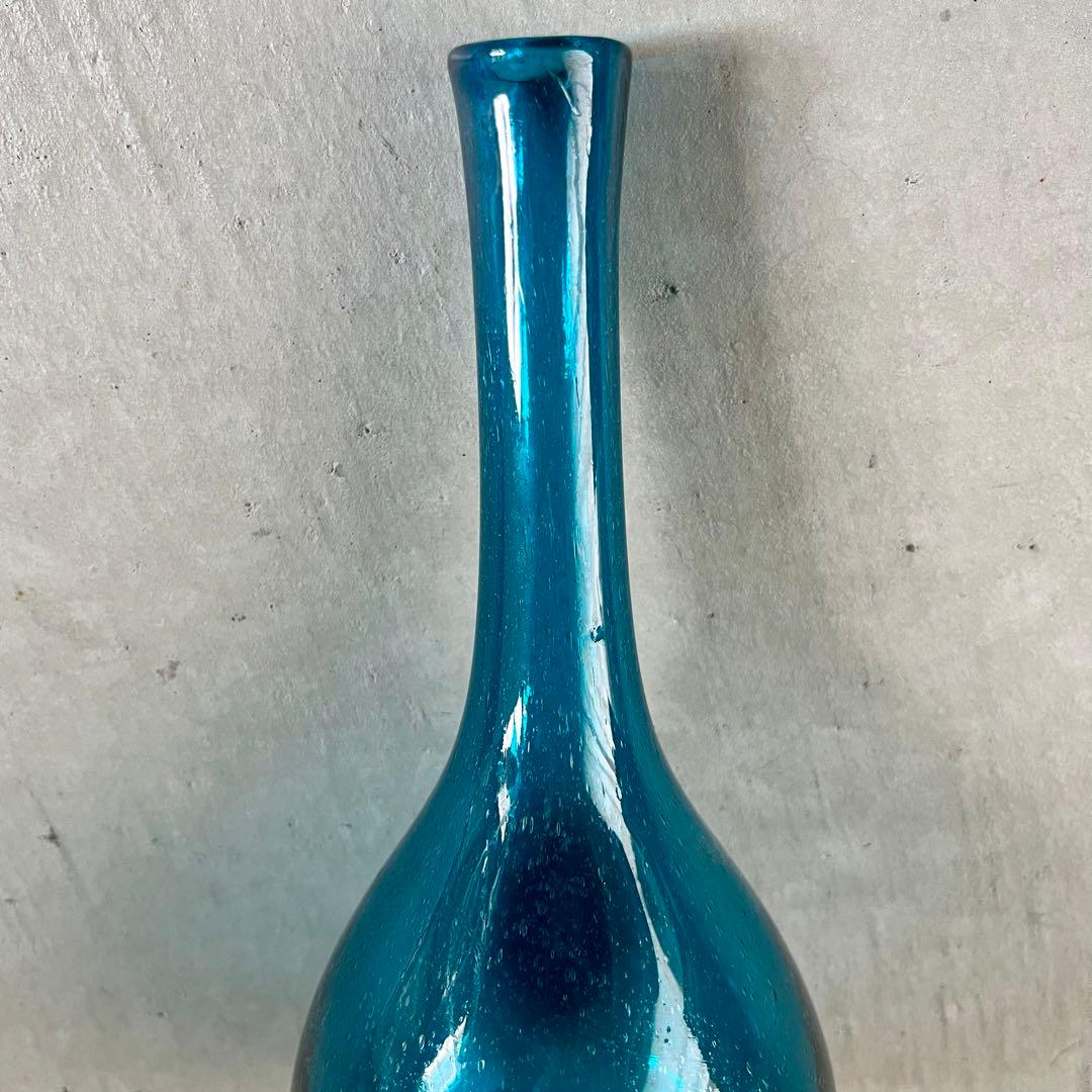 倉敷ガラス 小谷眞三 鶴首丸 泡ガラス 小谷ブルー - メルカリ