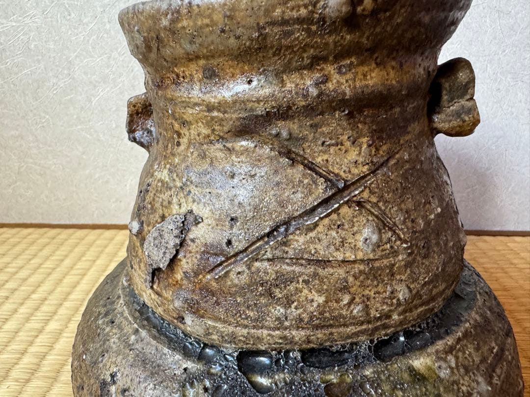 大名品 古伊賀 破袋水指 桃山〜江戸初期 - メルカリ