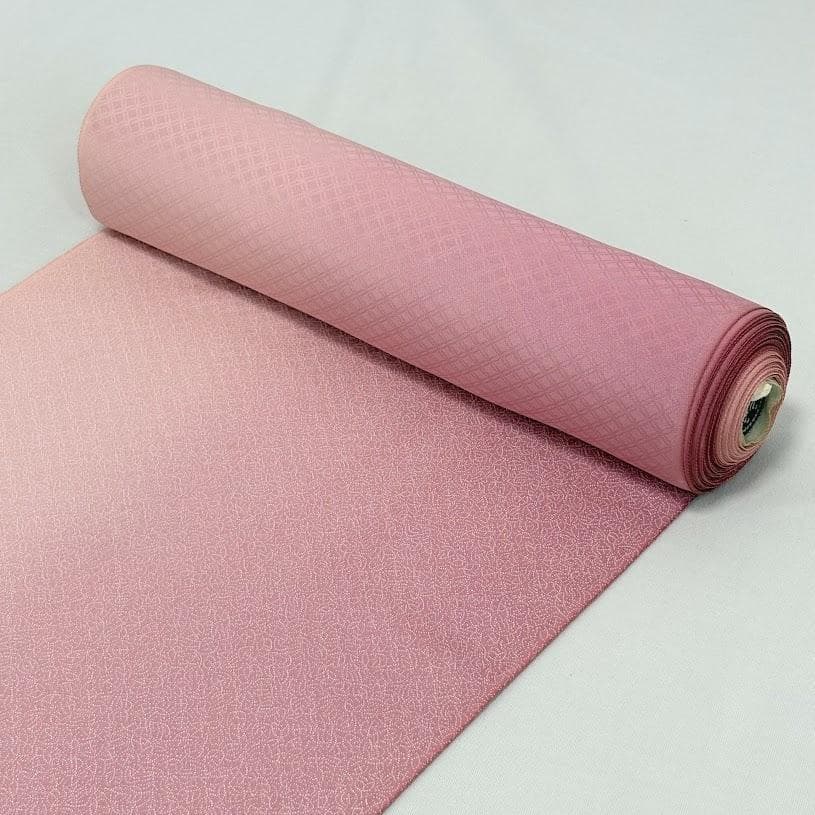 ゆりのはな 色無地 反物 着尺 紋織り ボカシ染め ちりめん 正絹 B007