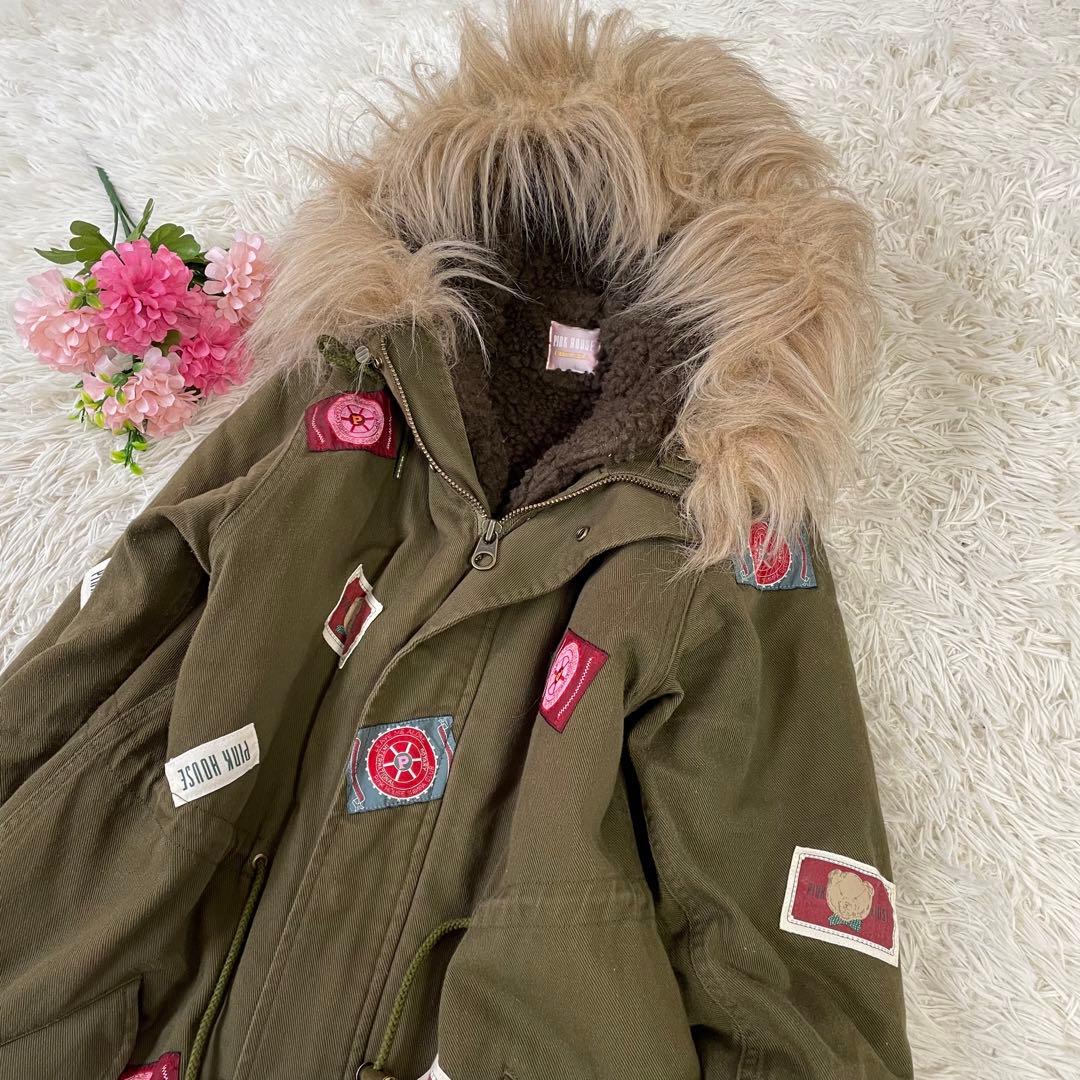 ✨美品✨ピンクハウスチェルシー ボア ファー付モッズコート 春秋冬