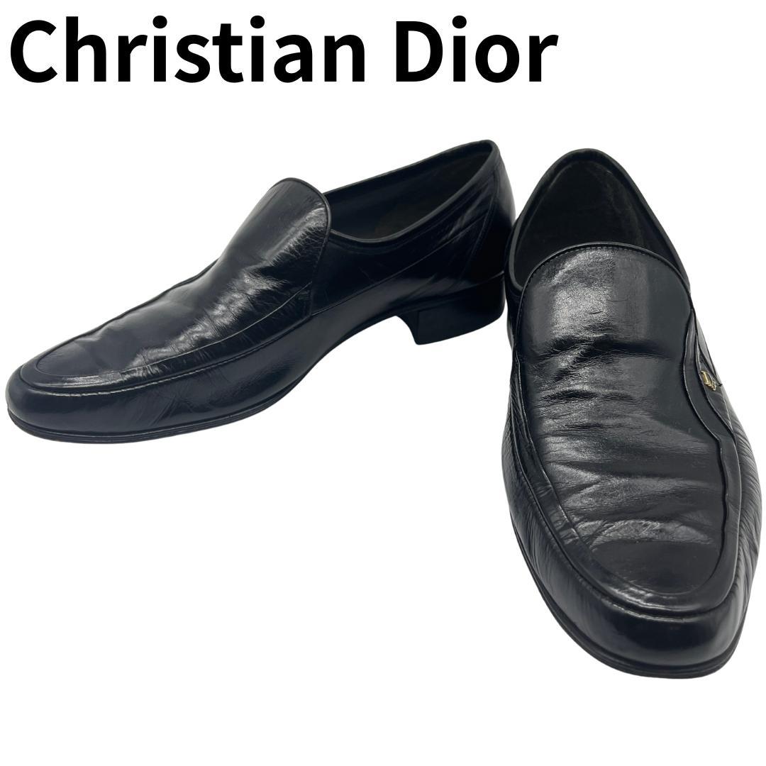 Christian Dior Monsieur レザーローファー 黒 41 Christian Dior MONSIEUR クリスチャンディオール ムッシュ ローファー