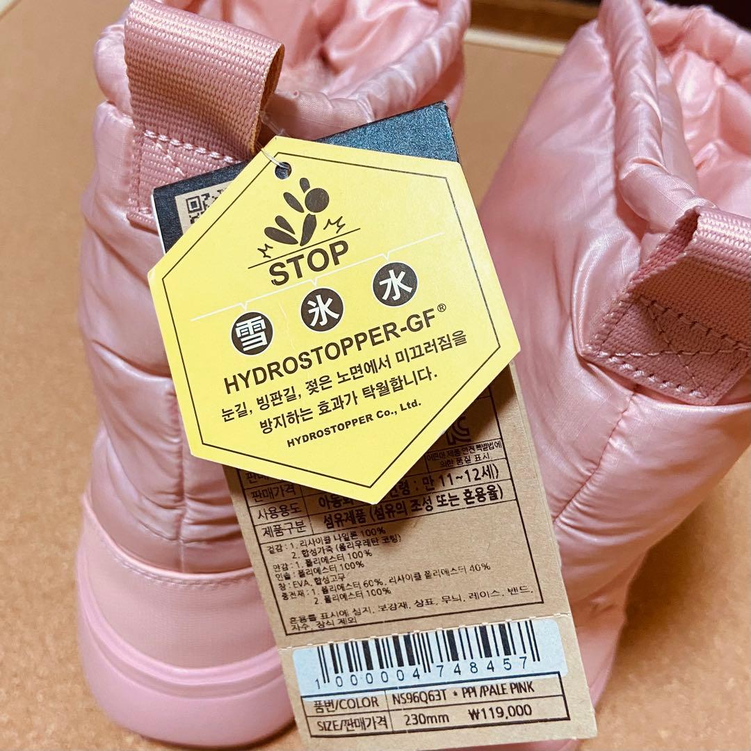 新品】韓国THE NORTH FACE ペールピンク スノーブーツ サイズ23 - 靴