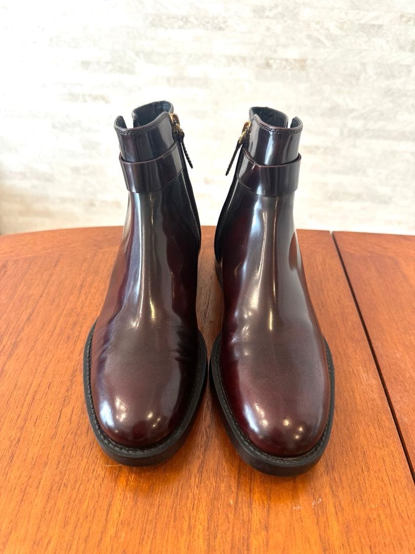 【美品】トッズ　タイムレス サイドジップブーツ　ボルドー 36.5 23.5cm