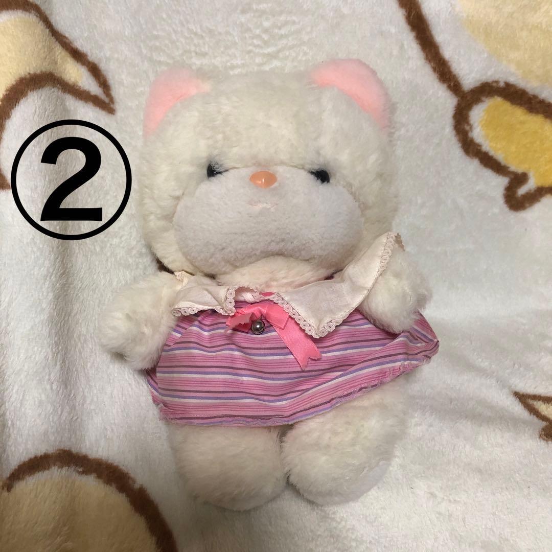 昭和レトロ ヴィンテージ 吉徳 クリーミー 猫 ぬいぐるみ 中古品 2こ