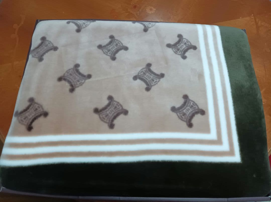 ◎新品 CELINE セリーヌ アクリルニューマイヤー毛布 マカダムボーダー