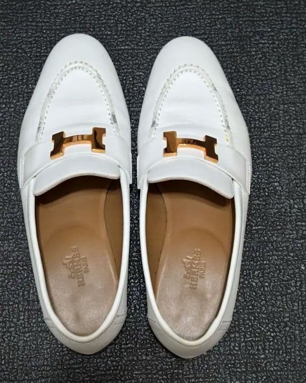 HERMESモカシンホワイト35 楽天市場】モカシン（ブランドエルメス）（靴）の通販