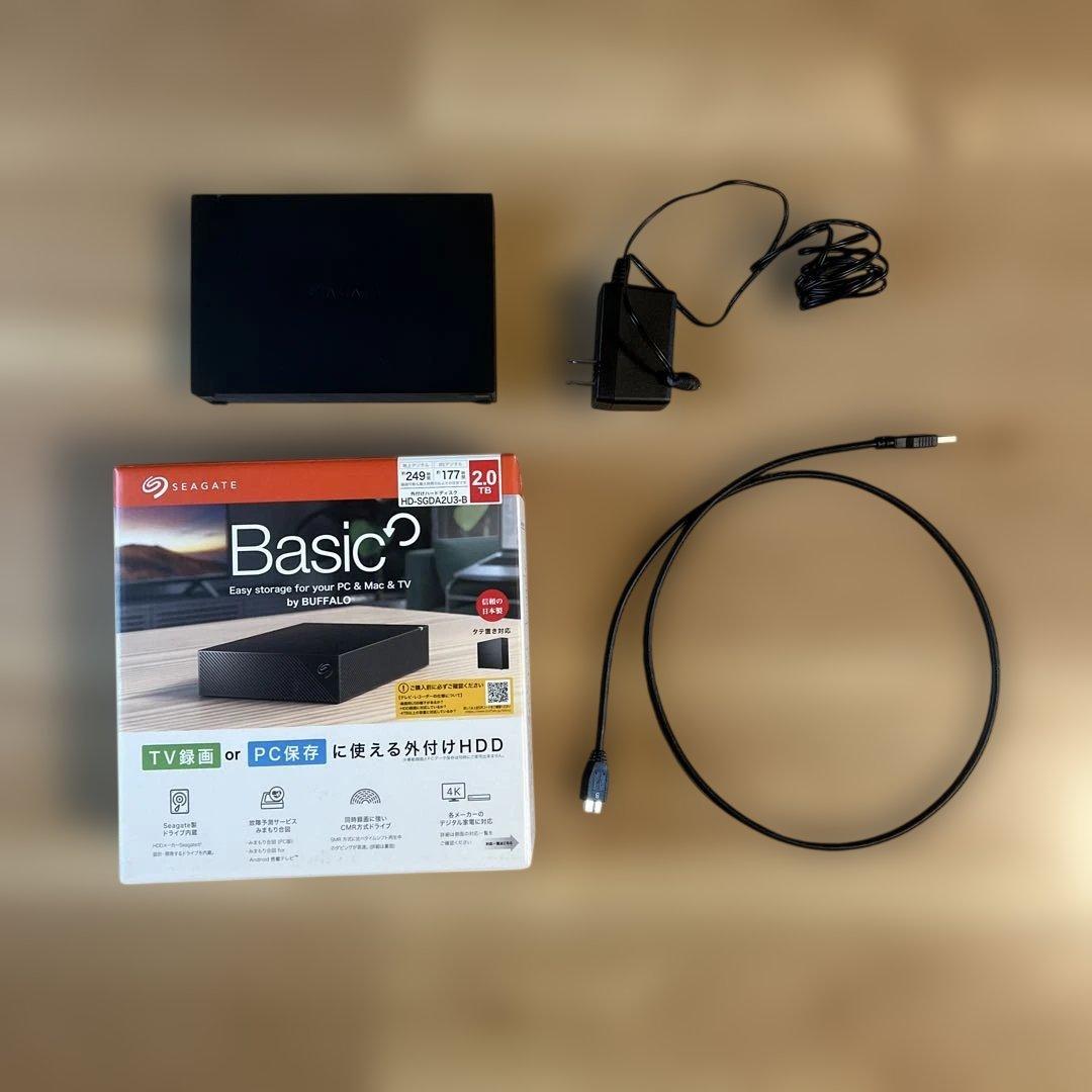 Seagate Basic 2TB 外付けHDD Seagate Basic 2TB 外付けHDD ポータブル STJL2000400 再生品 1ヶ月