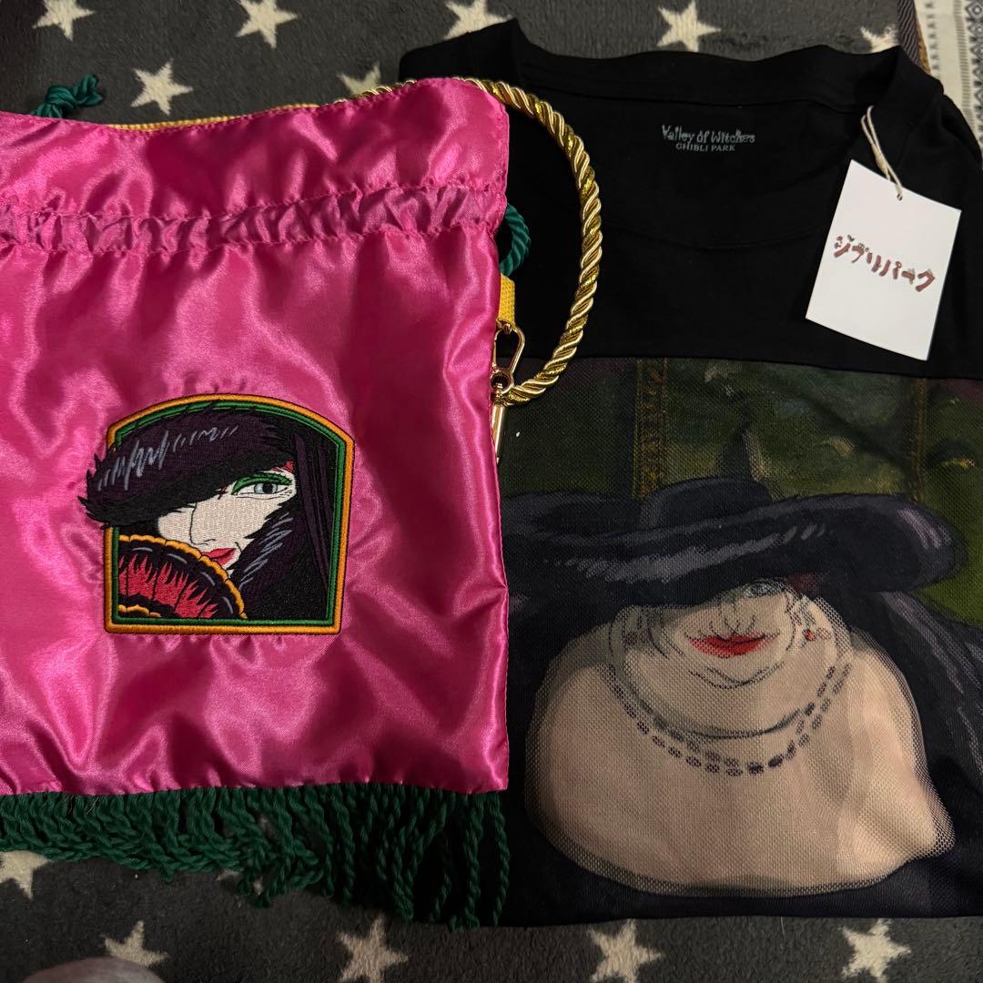 ジブリパーク 限定 魔女の谷 ショルダーポーチ&荒地の魔女Tシャツ