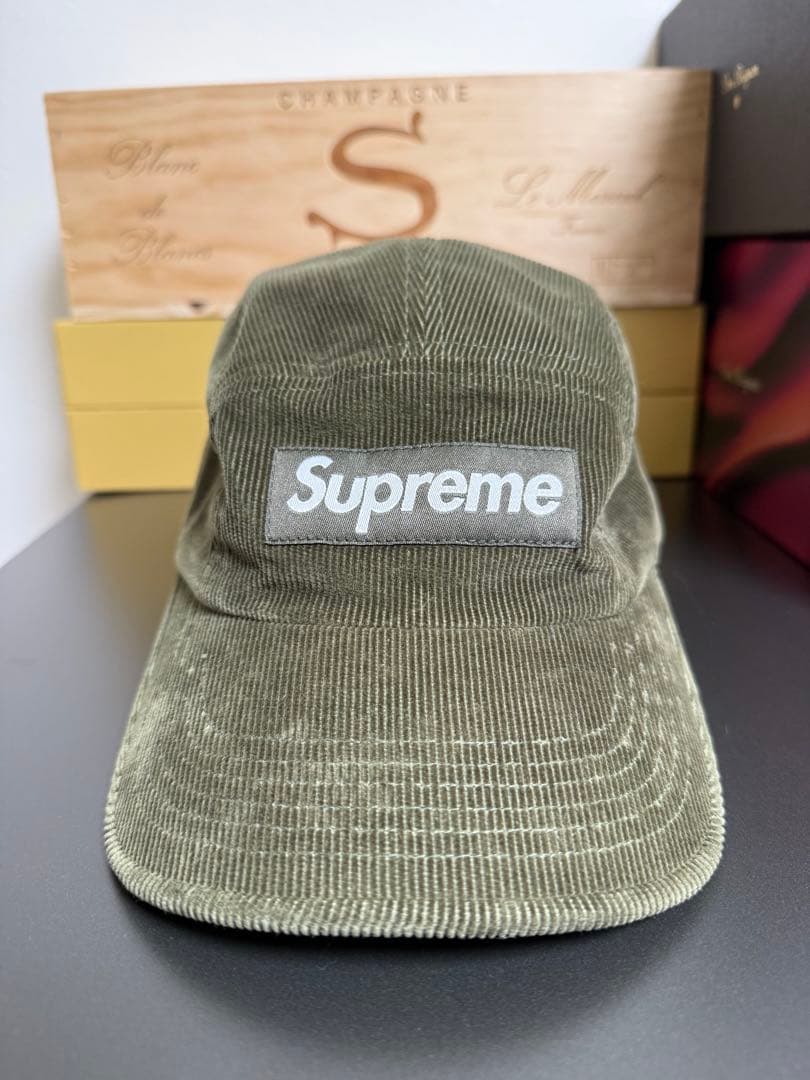 Supreme コーデュロイキャップ オリーブ Supremeコーデュロイキャップ|Sロゴ - UG.SHAFT