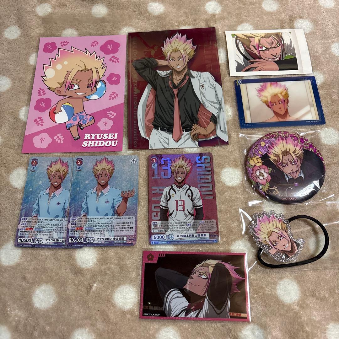 ブルーロック 士道龍聖 メタリックポストカード メタルカード 缶バッジ