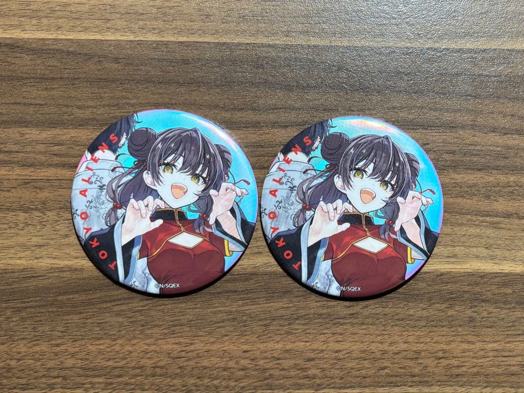 東京エイリアンズ トレーディングビッグオーロラ缶バッジ カバー 明明