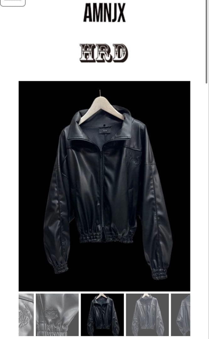 セットアップ平本蓮ブランド amnjx BLACK ROSE トラックジャケット