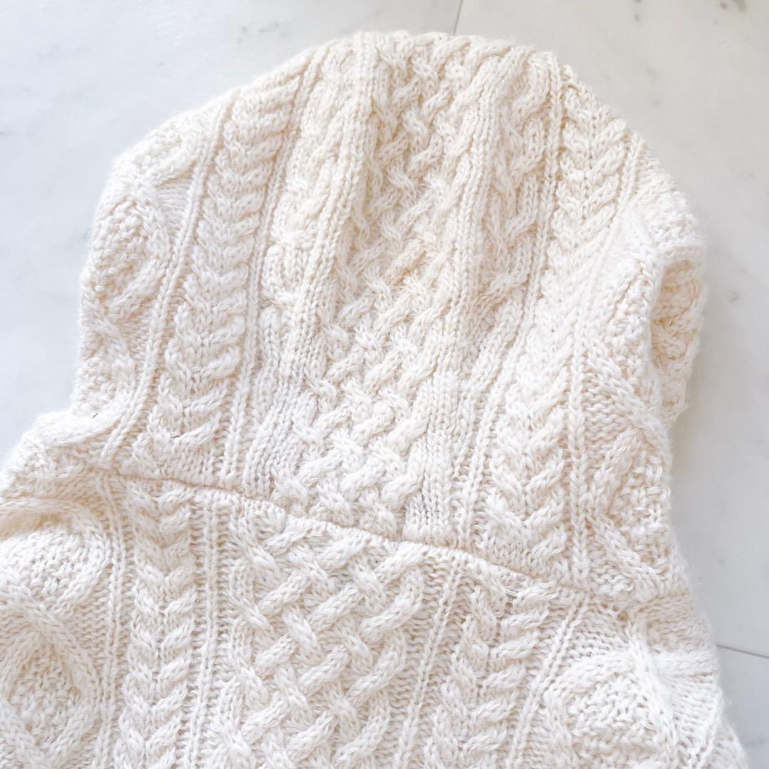 バーバリーブルーレーベル アンゴラ混ケーブルニットカーディガン