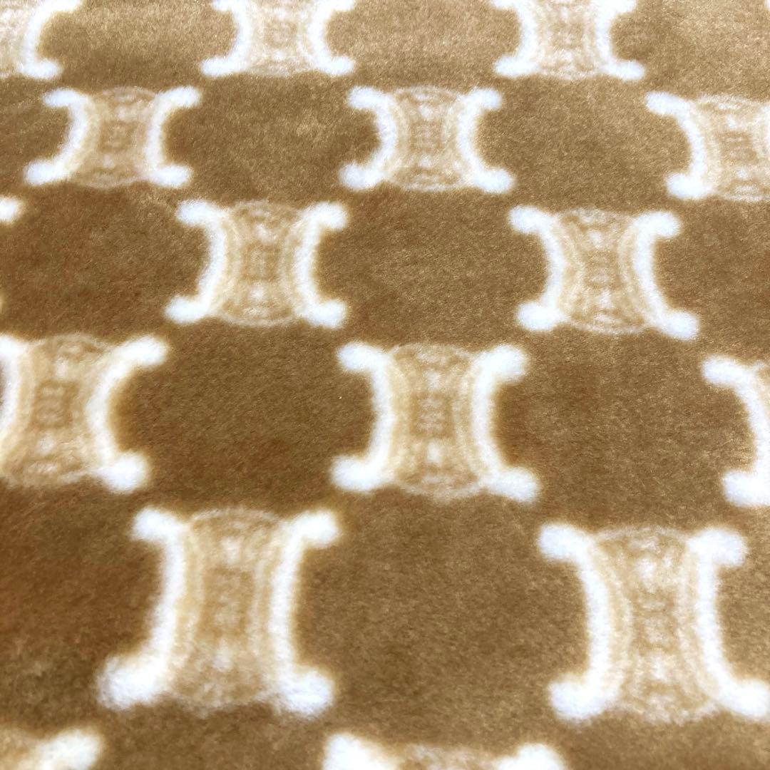 CELINEセリーヌ マカダム柄 アクリルニューマイヤー毛布.肉厚☆新品お