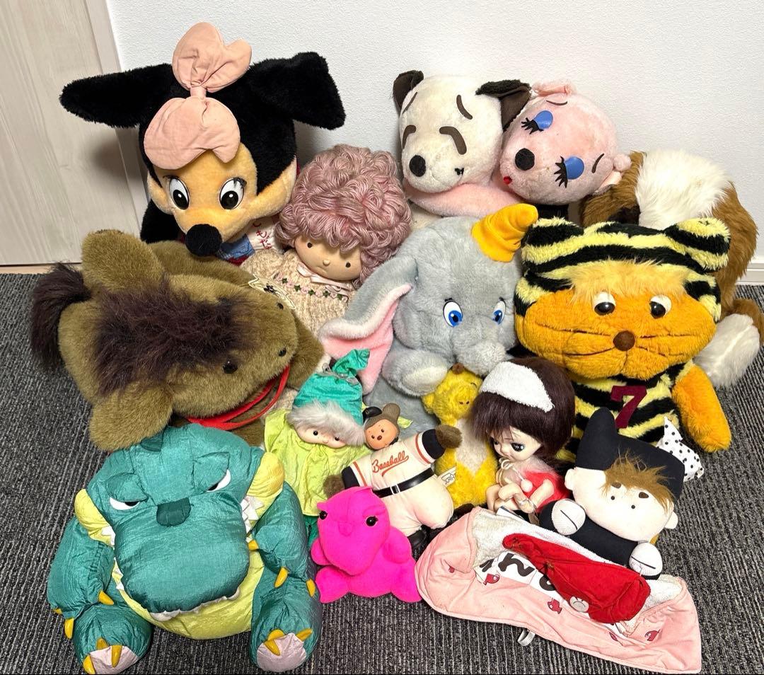 昭和レトロ ぬいぐるみ まとめ売り ディズニー 動物 人形 ティッシュ