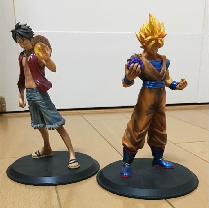 悟空×ルフィ フィギュア ドラゴンボール ワンピース プライズ ドラゴンボールZ×ワンピース DX組立式フィギュア 悟空