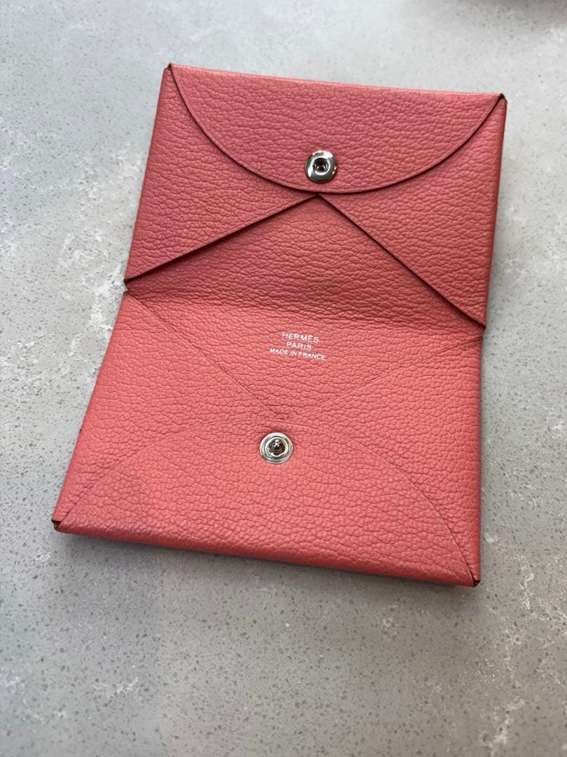 HERMES カルヴィ　ピンク　名刺入れ　カードケース　エルメス 楽天市場】HERMES エルメス 名刺入れ カルヴィ ピンク □K 2007年