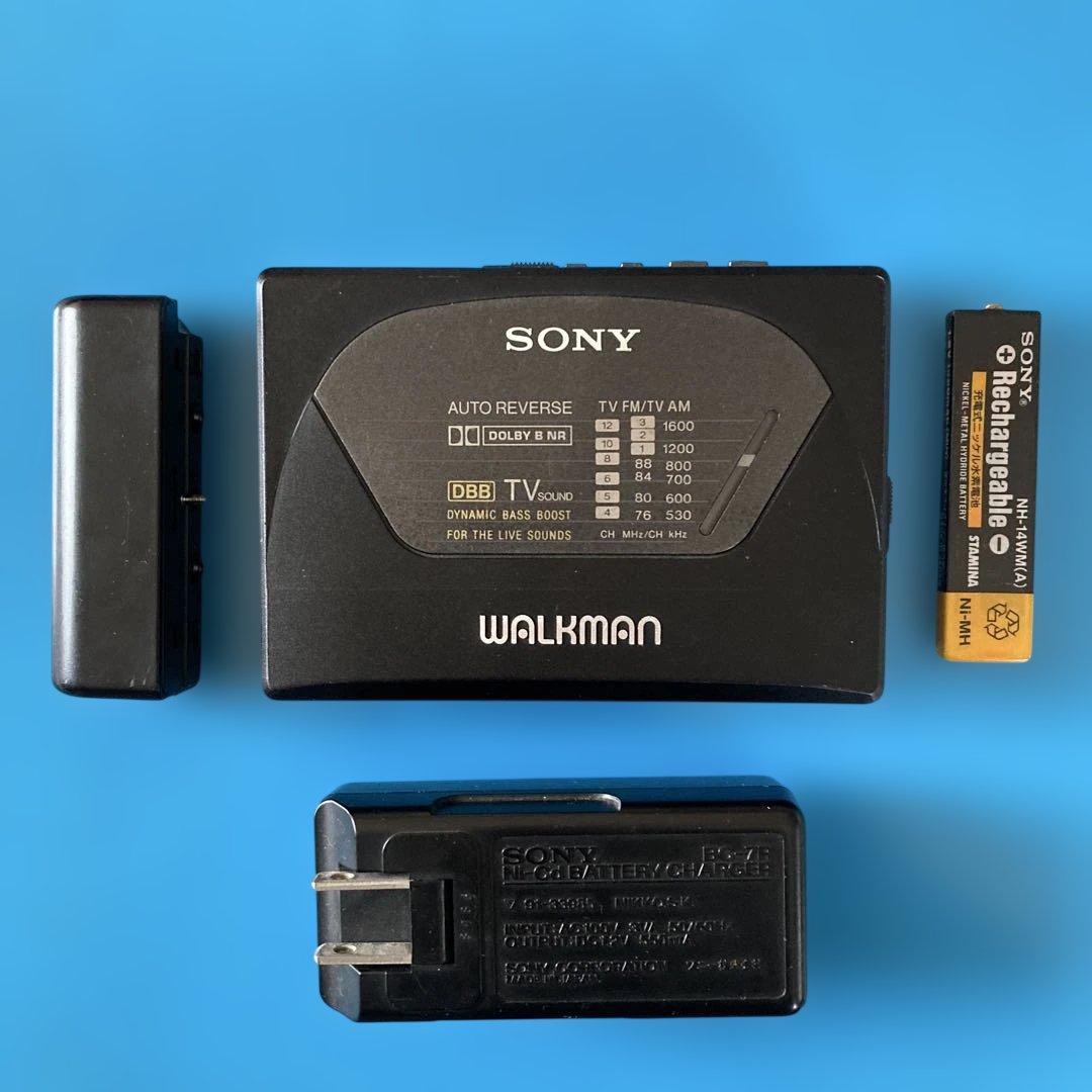 ジャンク品)SONY WALKMAN カセットプレーヤー WM-F180 - メルカリ