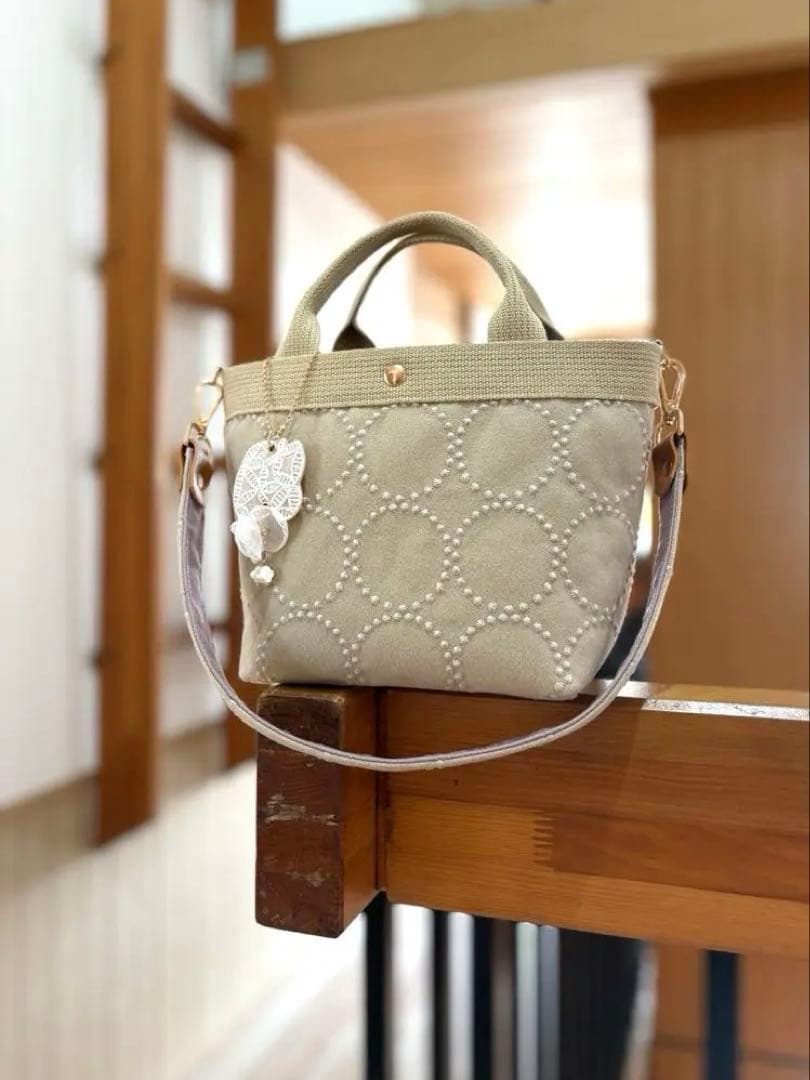 ミナペルホネン✳︎ハンドメイド✳︎2way tape bag light mina perhonen x PORTER(ミナ ペルホネン x ポーター) 