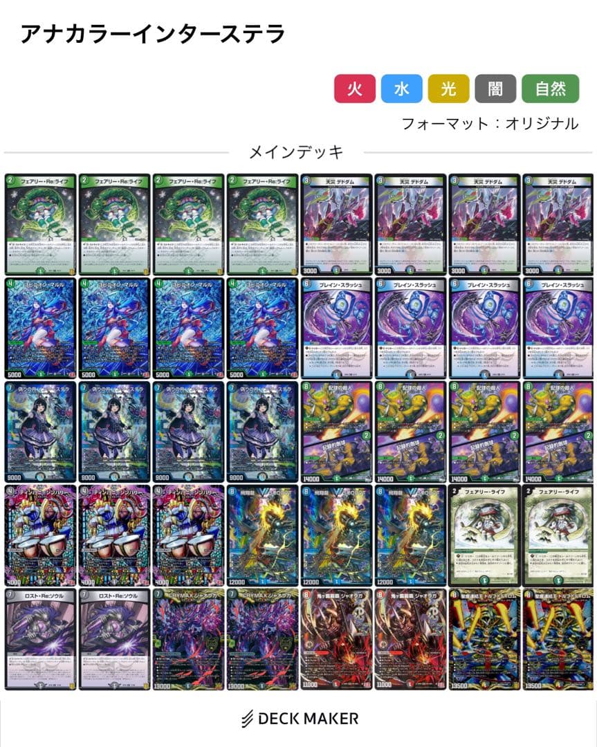 アナカラーインターステラ　アナカラーマルル　デッキ 2271 青黒緑インターステラ(アナカラーマルル、アナカラーインター