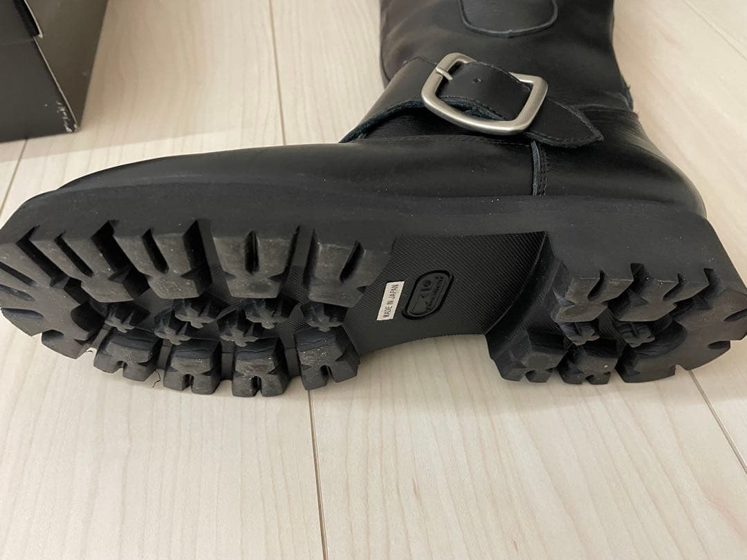 Y's バックル付きブラックレザー ロングブーツ 24.5〜25㎝ XL ワイズ