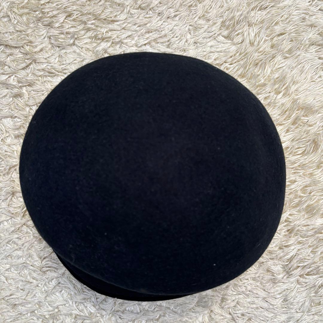 CA4LAカシラ アシンメトリー ウール キャスケット ブラック 日本製