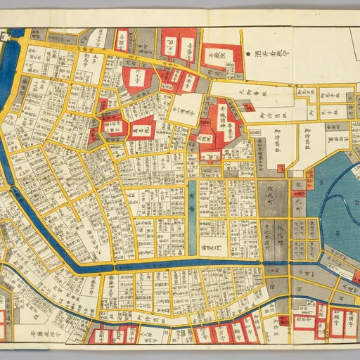 江戸切絵図【小日向】尾張屋清七 古地図 江戸切絵図（尾張屋清七版